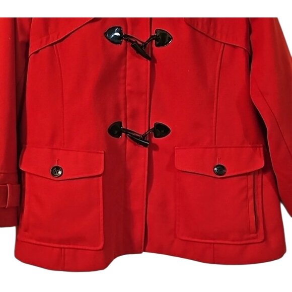 Lane Bryant Women's Hooded Red Coat With Pockets‎ Size 18/20 like new - Picture 4 of 8